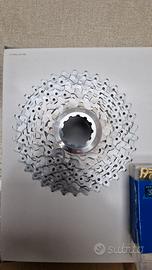 Cassetta 9v deore xt più catena kmc gold ti 9v