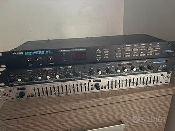 Eq DBX 215s, Alesis Midiverb III, Comp Alesis 3632
