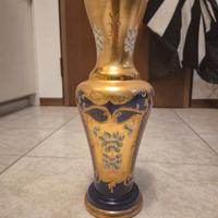 vaso di murano con foglio d'oro