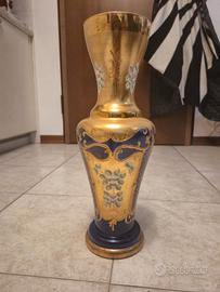 vaso di murano con foglio d'oro