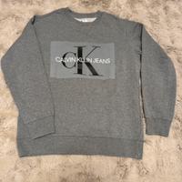 Felpa Calvin Klein uomo M grigia – logo grande