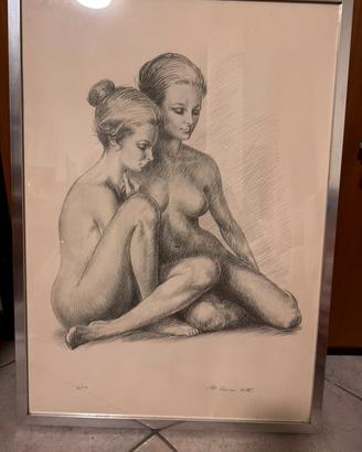 Marcello cassinari Vettor litografia firmata