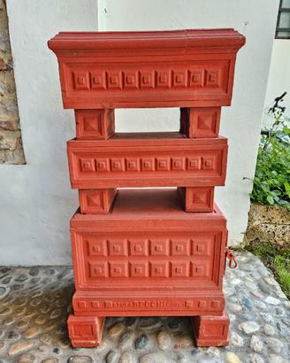 stufa becchi a legna in terracotta