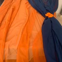 Tenda cameretta ragazzo arancio e blu