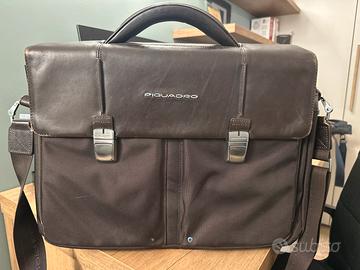 Piquadro borsa tracolla portacomputer pelle