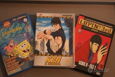 Lotto 3 DVD Ken Il Guerriero, Spongebob, Lupin III