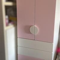 Armadio IKEA SMÅSTAD / PLATSA - Bianco e Rosa