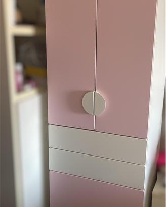 Armadio IKEA SMÅSTAD / PLATSA - Bianco e Rosa