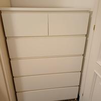 cassettiera Malm Ikea bianca 