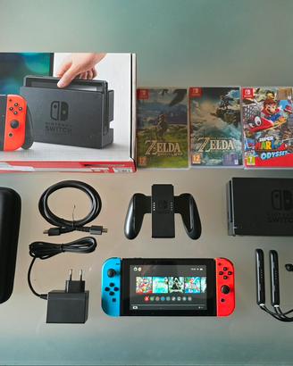 Nintendo Switch PARI AL NUOVO + 4 Giochi Top 