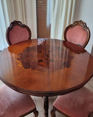 Credenza, tavolo e 6 sedie 