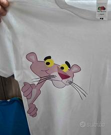 T-shirt Pink Panther – Pantera Rosa – Bianca