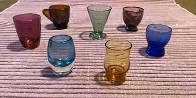 Bicchieri colorati vintage