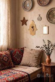 Mano di Fatima Vintage in Ottone Cesellato a Mano