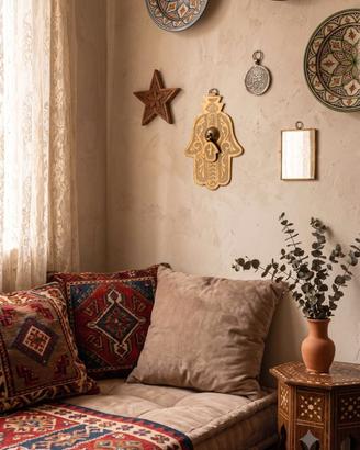 Mano di Fatima Vintage in Ottone Cesellato a Mano