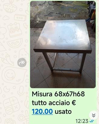 banco da lavoro in acciaio 