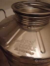 Bidone latta per olio acciaio inox 50 e 30 litri