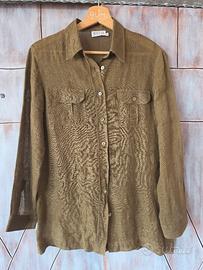 Camicia Marella La Camiceria Lino Marrone