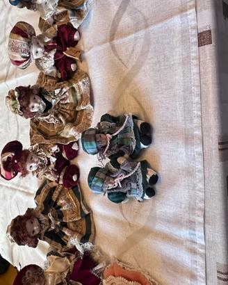 Lotto bambole ceramica Capodimonte
