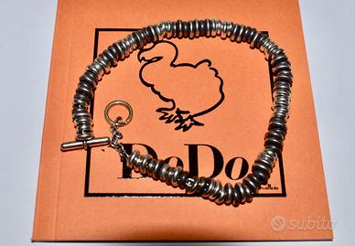 dodo bracciale rondelle argento titanio oro