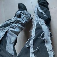 Jeans flared custom made denim