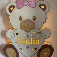 Lampada Orsetto del Cuore personalizzabile