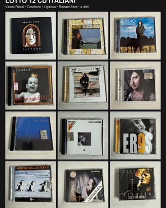 Lotto 12 CD Italiani Vasco Zucchero Ligabue
