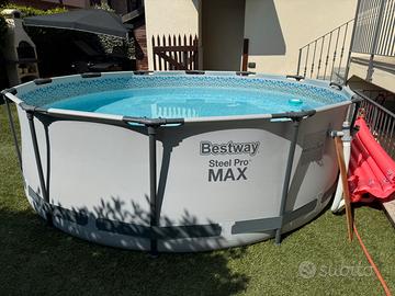 Piscina fuori terra BESTWAY STEEL PRO MAX rotonda