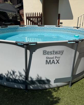 Piscina fuori terra BESTWAY STEEL PRO MAX rotonda