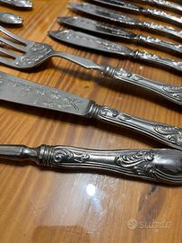 Set posate in argento 800