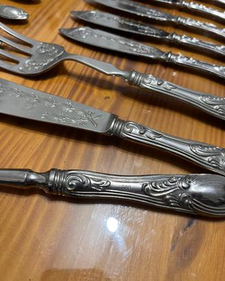 Set posate in argento 800