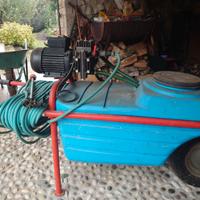 Motopompa per irrorazione elettrica con carriola