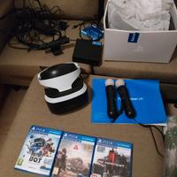 playstation vr+ 2 move + 3 giochi