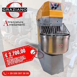 IMPASTATRICE SPIRALE 60 KG 2 motori ESMACH usata