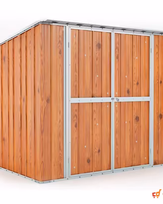 Casetta in lamiera box Acciaio 231x175 fin legno