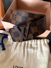 CINTURA LV INITALES DAMIER EBENE originale