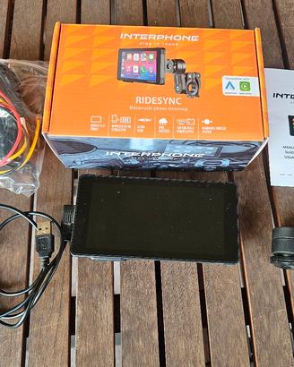 Ridesync interphone car play moto