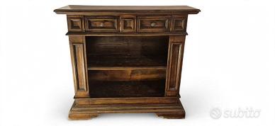 credenzina libreria bassa  120x36x106h  legno mass