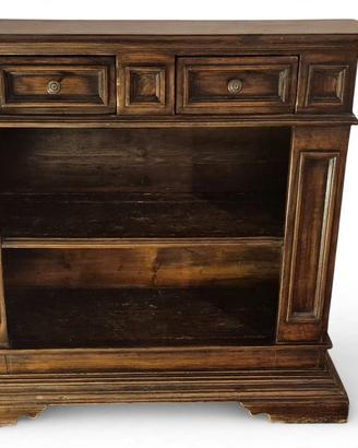 credenzina libreria bassa  120x36x106h  legno mass