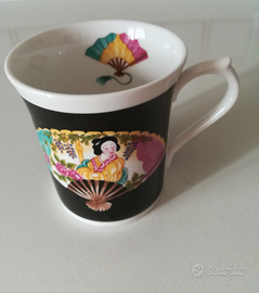 Mug Queen's Oriental Fan in Fine Bone China