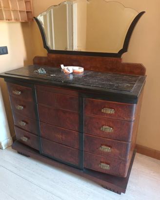 Cassettiera legno antico