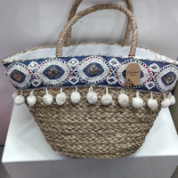 Borsa in paglia con paillettes