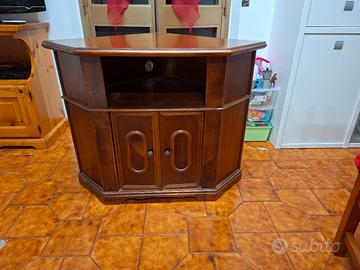 Mobile TV Angolare in Legno Massello