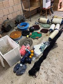 Lotto completo accessori barca e pesca