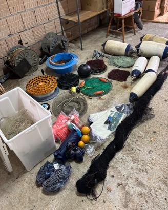 Lotto completo accessori barca e pesca