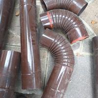 Canna fumaria tubo smaltato marrone  per stufa.