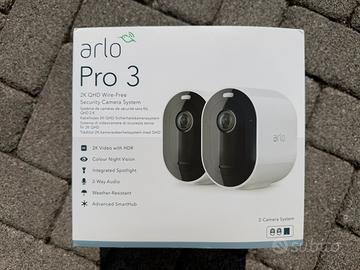 Kit 2 Telecamere Arlo Pro 3 + Hub 2K HDR Wireless