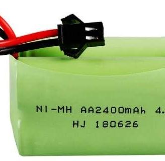 Batteria NiMH 4.8V 2400mAh SM2P USB per RC Boat