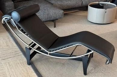 chaise longue LC4 pelle nera - Stile Bauhaus