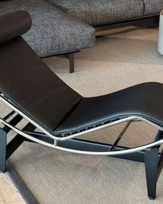 chaise longue LC4 pelle nera - Stile Bauhaus